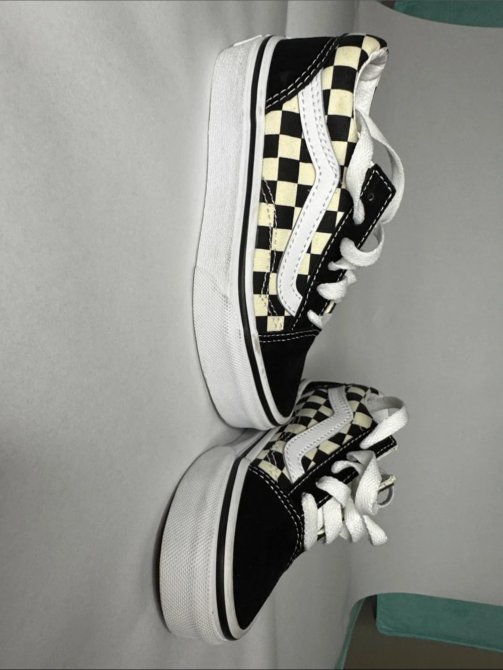 Vans Kids Black & Cream Checkerboard Low-Top Sneakers